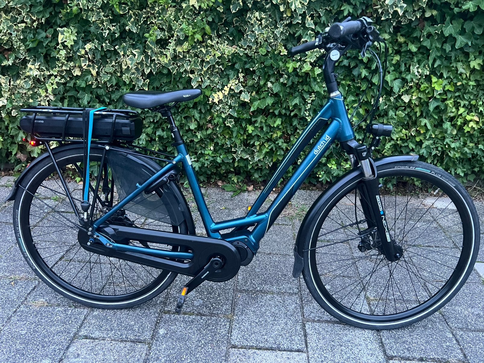 Super Mooi Dutch id Shimano middenmotor ebike damesfiets 49, Zo goed als nieuw, 47 tot 51 cm, 50 km per accu of meer, Ophalen