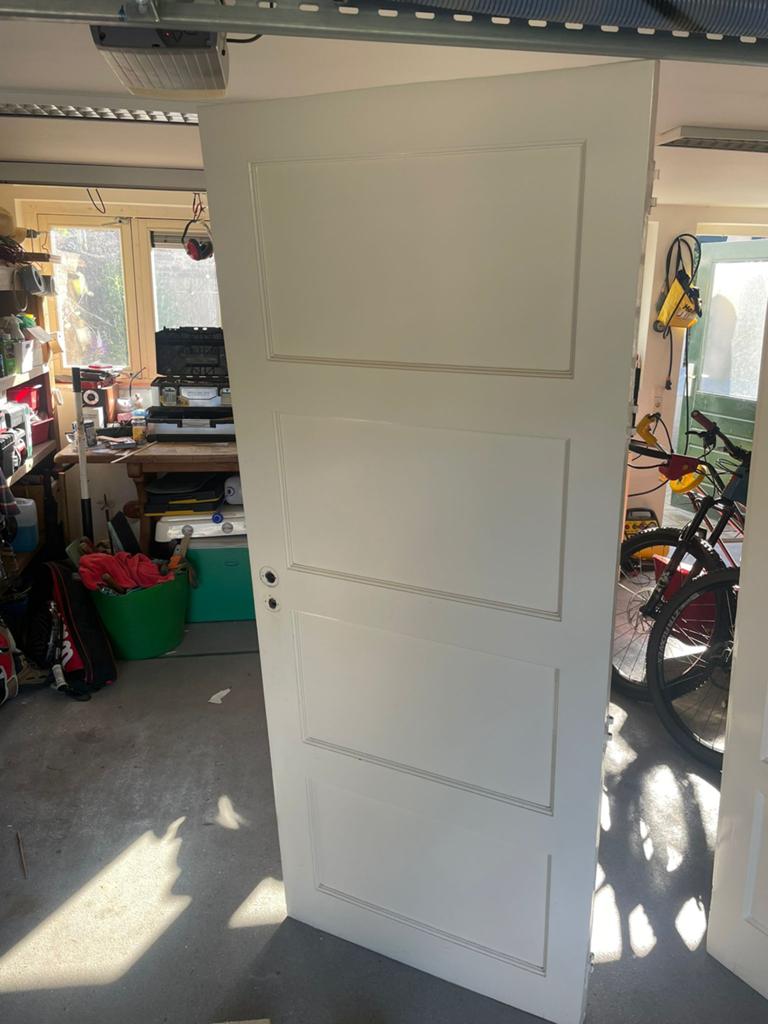 Paneeldeur 197,5 / 80 / 4 cm, Ophalen, Gebruikt, 80 tot 100 cm, Binnendeur
