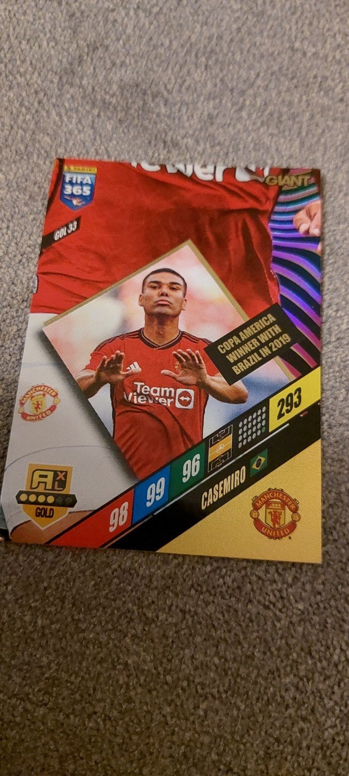 Casemiro FIFA 365 Gold Giant Spelerskaart Manchester United, Ophalen of Verzenden