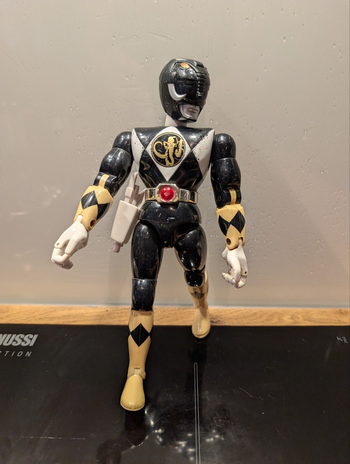Vintage Power Rangers Black Ranger actiefiguur 1994 Bandai, Ophalen of Verzenden, Gebruikt