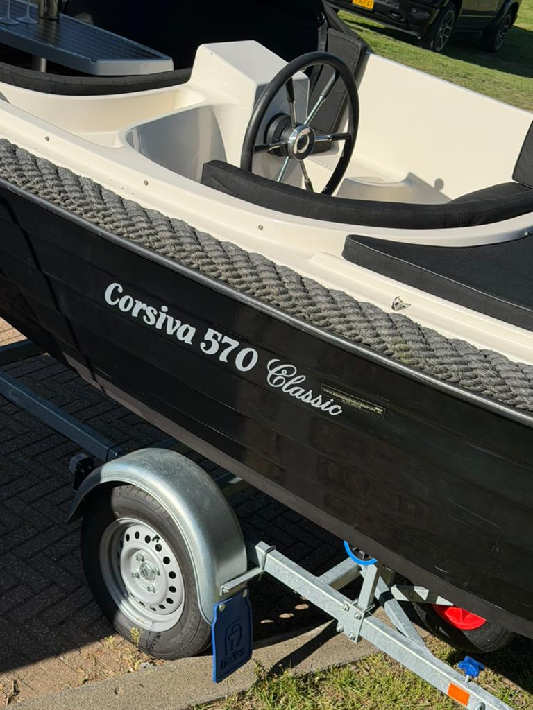 Corsiva 570 classic suzuki 15pk 4 takt nette occasion, Watersport en Boten, Sloepen, Ophalen, Corsiva, Elektrische start