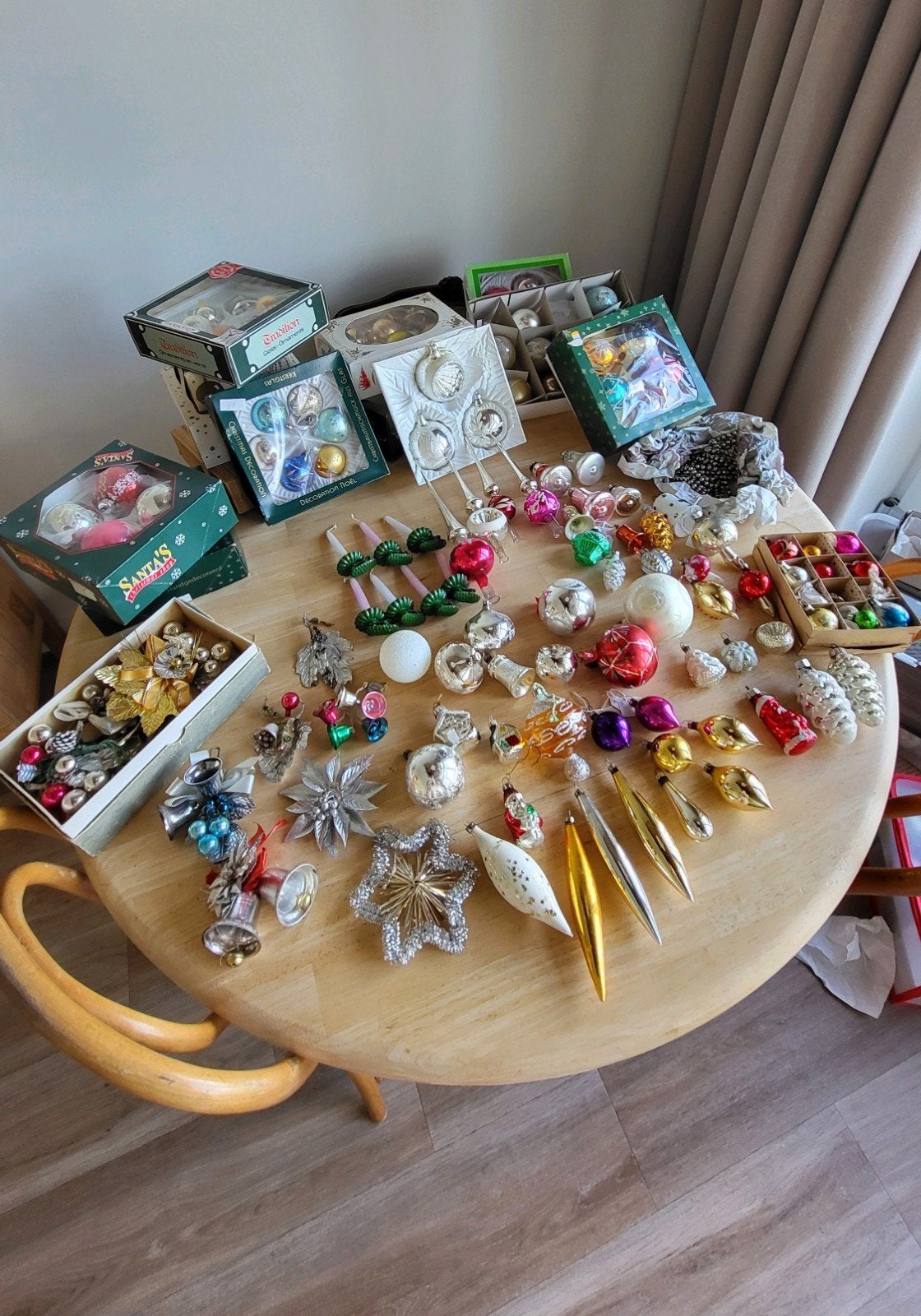 Grote collectie kleurrijke antieke/vintage kerstversiering!, Diversen, Ophalen, Gebruikt