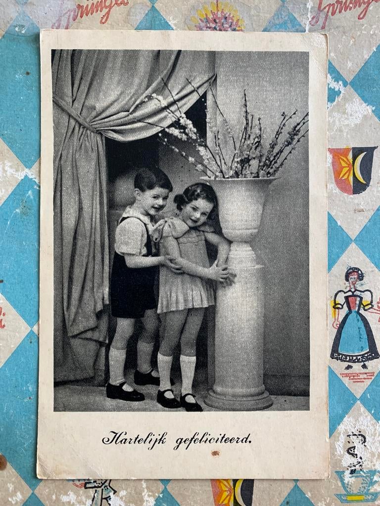 1943 Jongen en meisje (NN), Ophalen of Verzenden, 1940 tot 1960, Gelopen, Kinderen