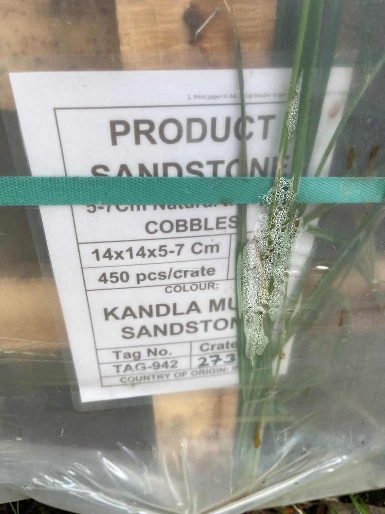 Nieuwe Kandla Multi Sandstone kasseien ca 8,4m2 - 14x14x5-7, Tuin en Terras, Tegels en Klinkers, Ophalen, Overige typen, Nieuw