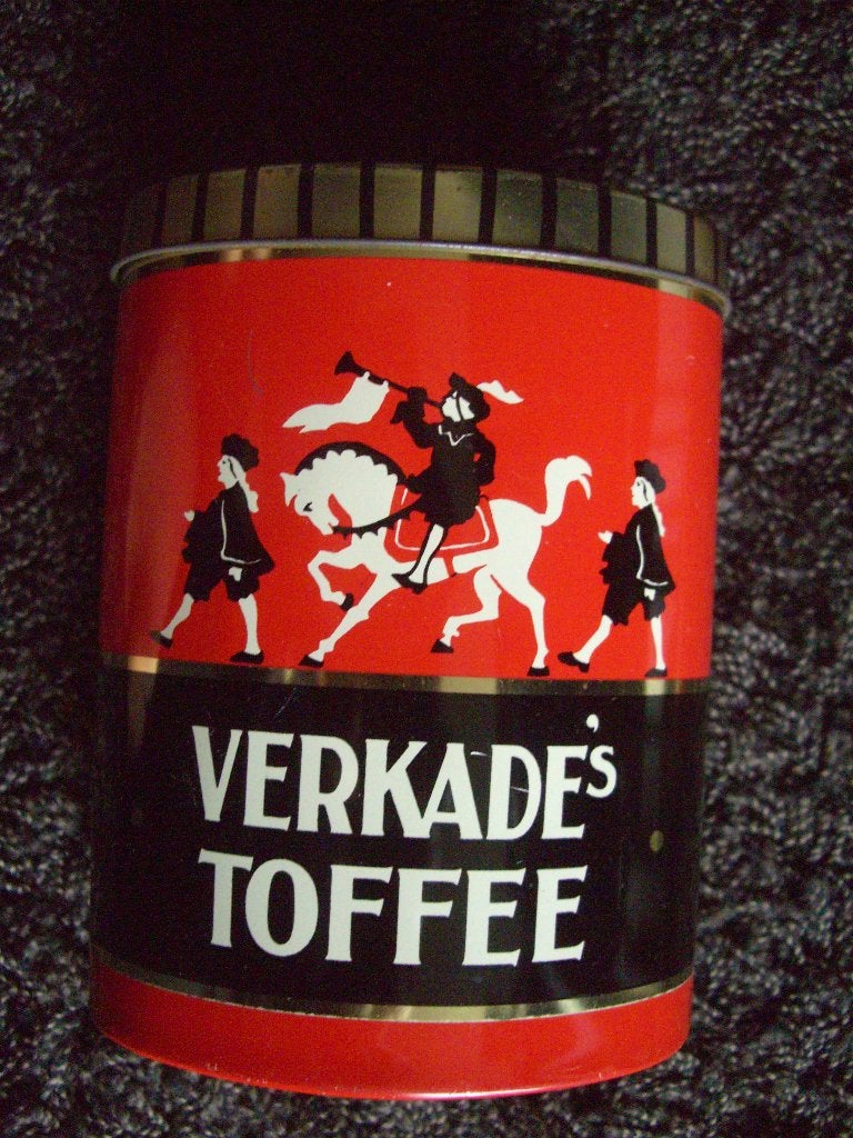 OVAAL VERKADE's TOFFEE BLIK, Verzamelen, Blikken, Ophalen of Verzenden, Gebruikt, Overige, Verkade