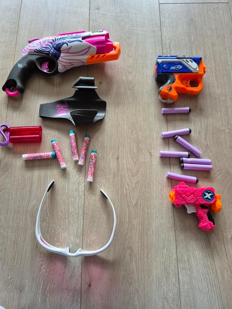 Nerf Rebelle en Nerf N-Strike Elite Blasters Set, Ophalen of Verzenden, Gebruikt, Jongen of Meisje