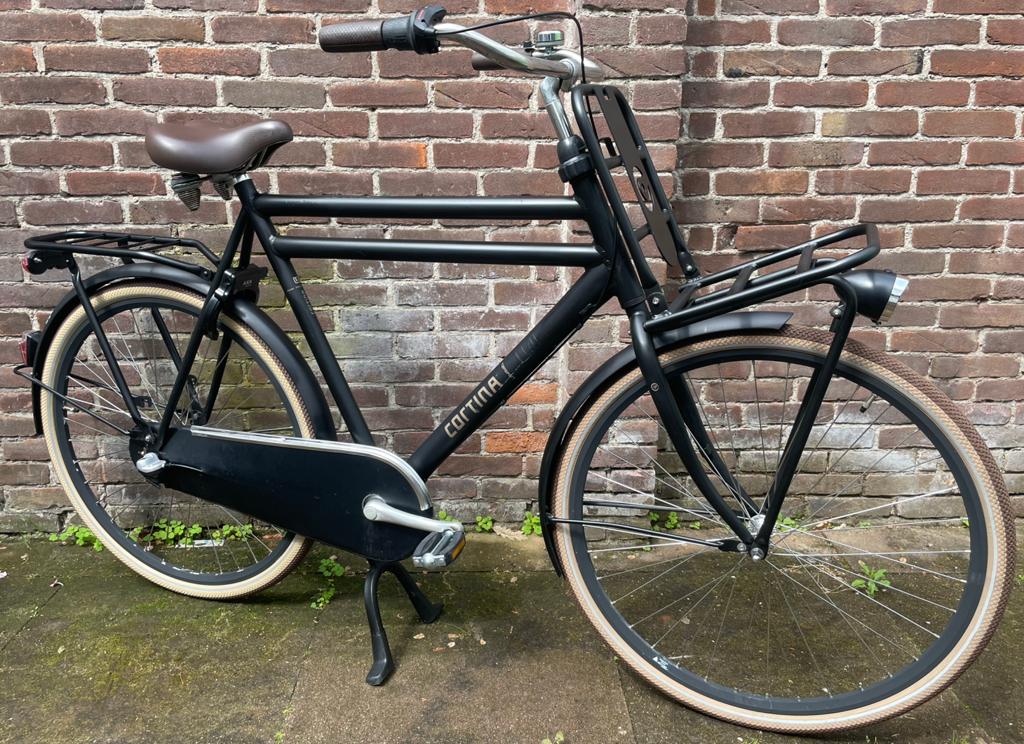 Cortina U4 28 Inch Herenfiets Nexus 3 - Matt Zwart, Terugtraprem, Versnellingen, Zo goed als nieuw, 65 cm of meer