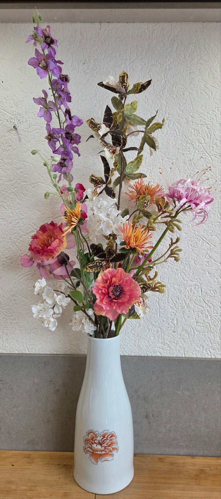 Prachtig zgn Silk-ka boeket met mooie kunstbloemen, Huis en Inrichting, Woonaccessoires | Kunstplanten en Kunstbloemen, Ophalen