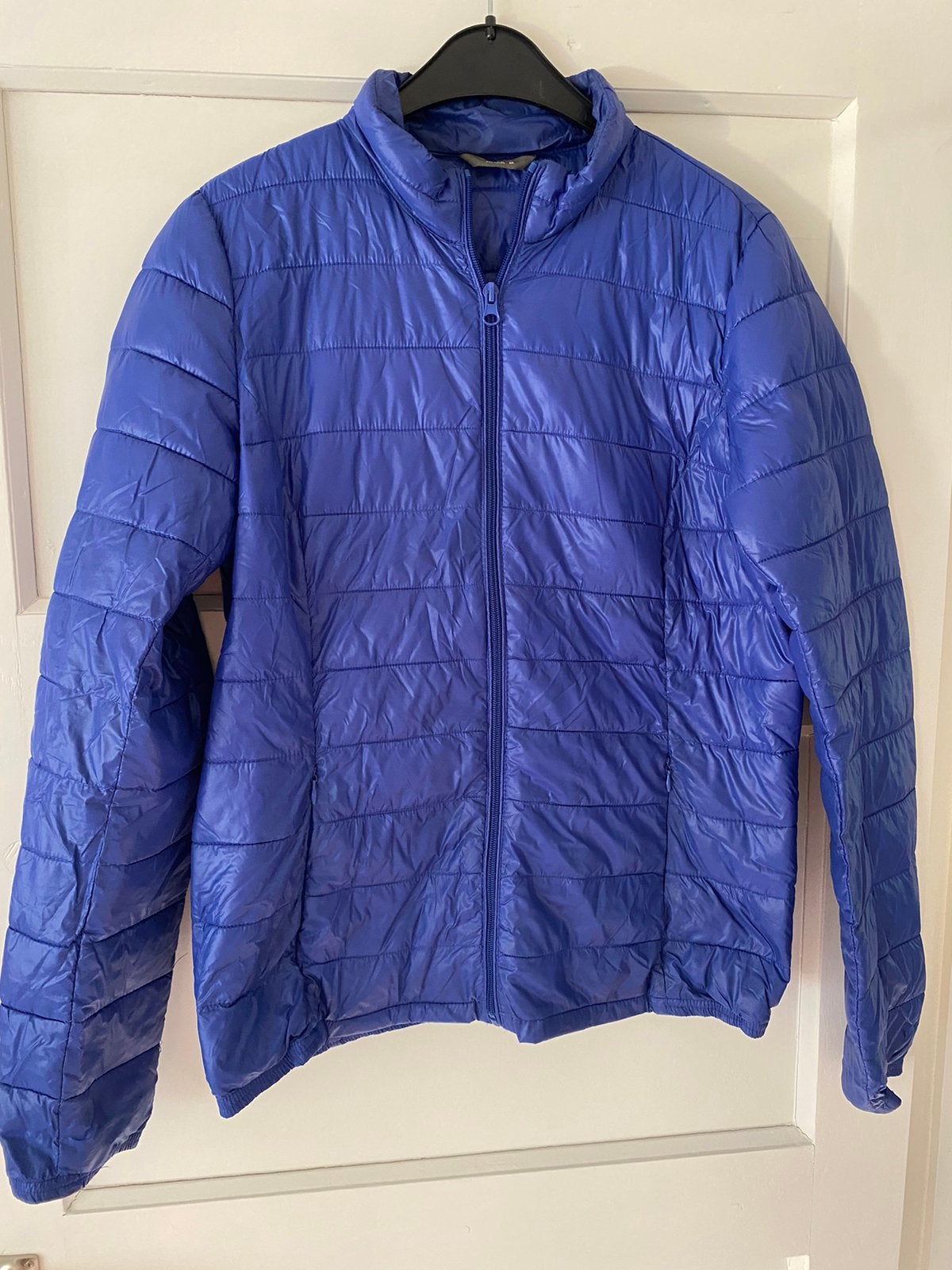 Blauwe jas van Hema maat M, Kleding | Dames, Jassen | Zomer, Ophalen of Verzenden, Gedragen, Maat 38/40 (M), Blauw