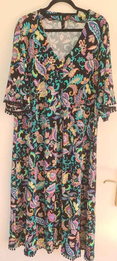 Nieuwe jurk Yoek plussize XL 50 52 maxidress lang zwart, Kleding | Dames, Yoek, Nieuw, Ophalen of Verzenden, Jurk