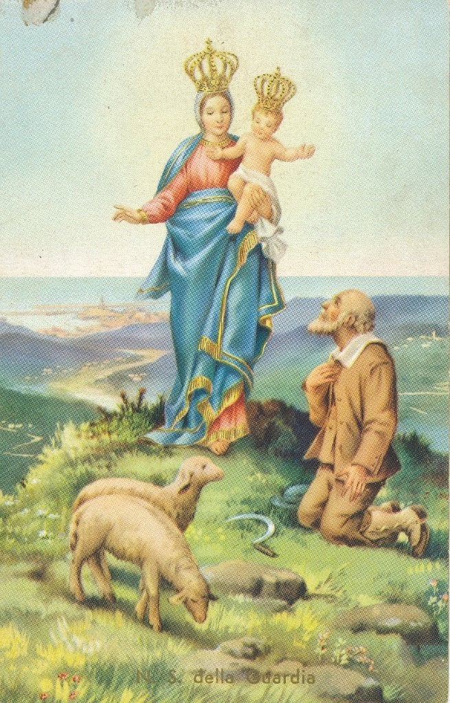 Mooie Kaart van Nossa Sennora Dellla Guarda, Ophalen of Verzenden, Zo goed als nieuw, Kaart of Prent, Christendom | Katholiek