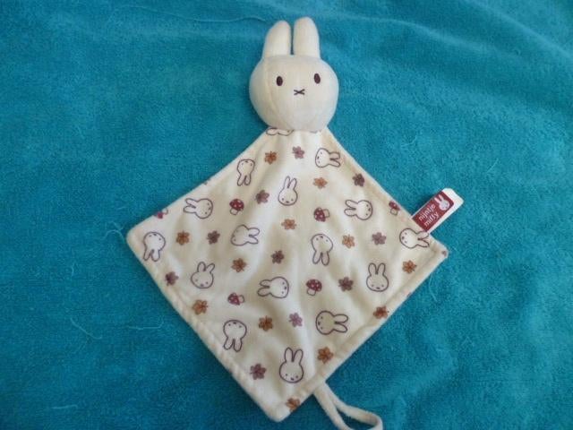 Beige velours nijntje speen doekje/paddenstoel Miffy Tiamo, Overige typen, Ophalen of Verzenden, Zo goed als nieuw, Wasbaar