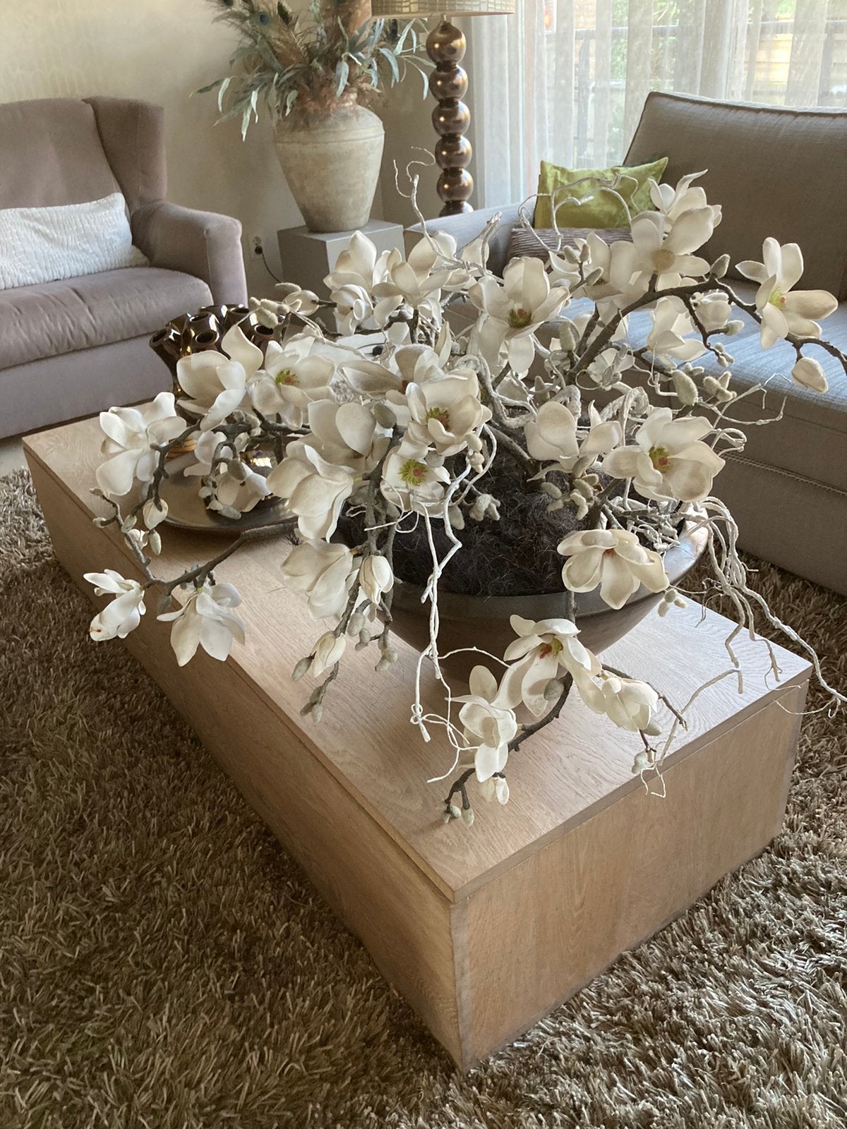 Schaal met orchideeën, Huis en Inrichting, Ophalen of Verzenden, Zo goed als nieuw