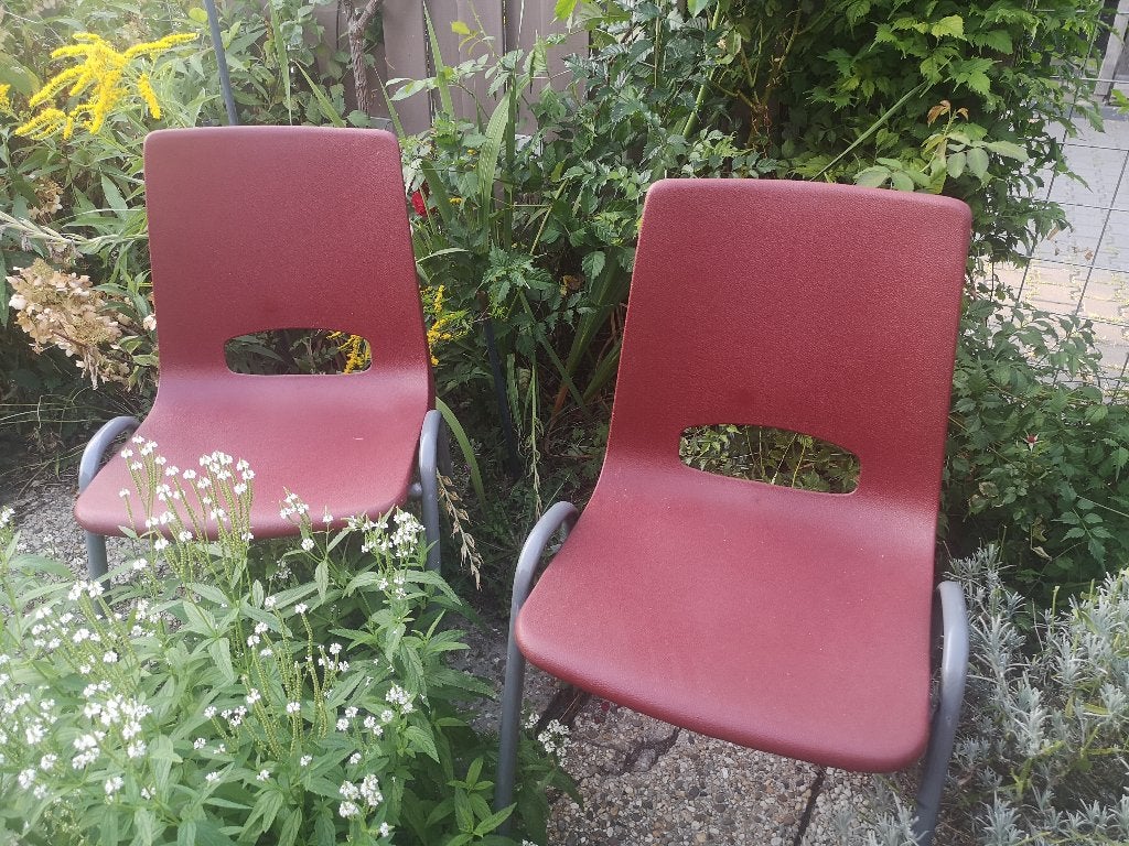 Industriële kuipstoelen stapelbaar 20 st, Huis en Inrichting, Stoelen, Ophalen, Kunststof, Gebruikt, Industrieel vintage