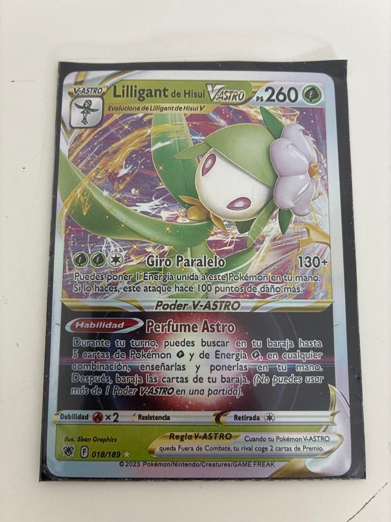 Lilligant de Hisui V-ASTRO Pokémon Kaart (018/189), Verzenden, Zo goed als nieuw, Losse kaart
