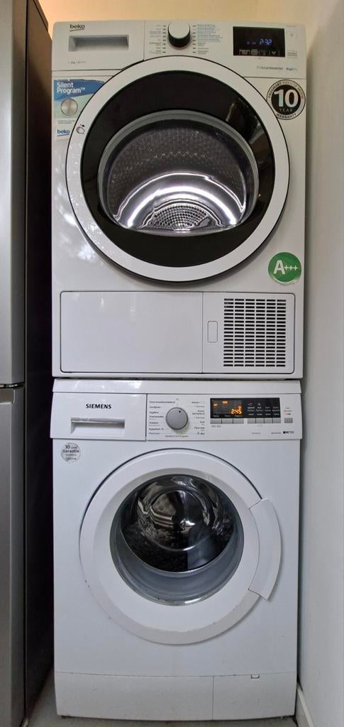 Beko droger en Siemens wasmachine set, Witgoed en Apparatuur, 8 tot 10 kg, Ophalen, Gebruikt, 95 cm of meer