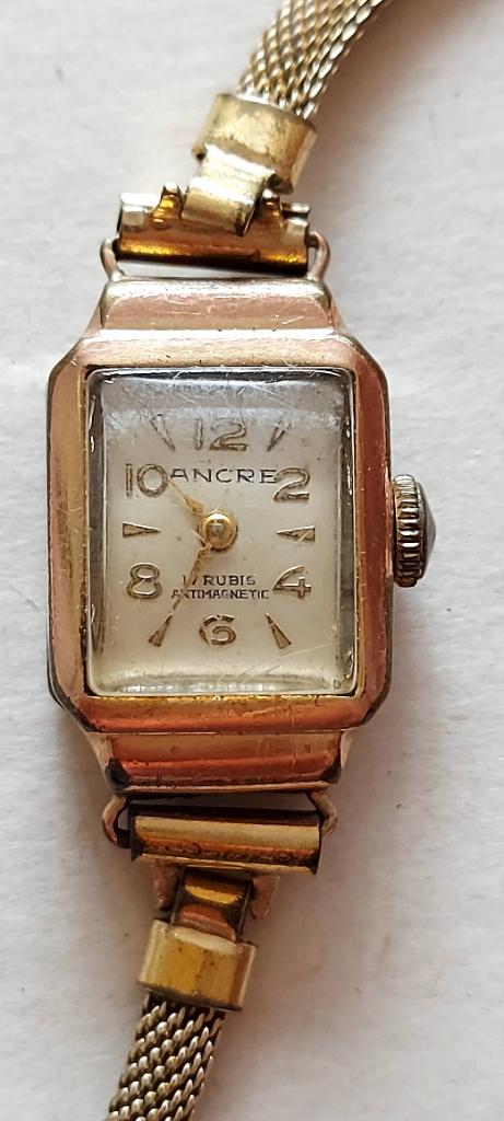 Horloge Vintage Ancre Rubis, Sieraden, Tassen en Uiterlijk, Ophalen of Verzenden, Overige materialen, Overige typen, Verguld