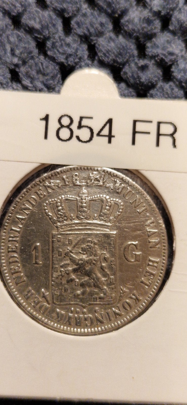 2 guldens anno 1854 en 1865, Ophalen of Verzenden, Koning Willem III, 1 gulden, Zilver