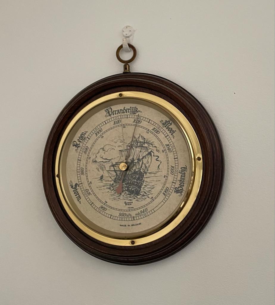 Antieke Barometer - Made in Belgium, Ophalen of Verzenden, Zo goed als nieuw, Barometer