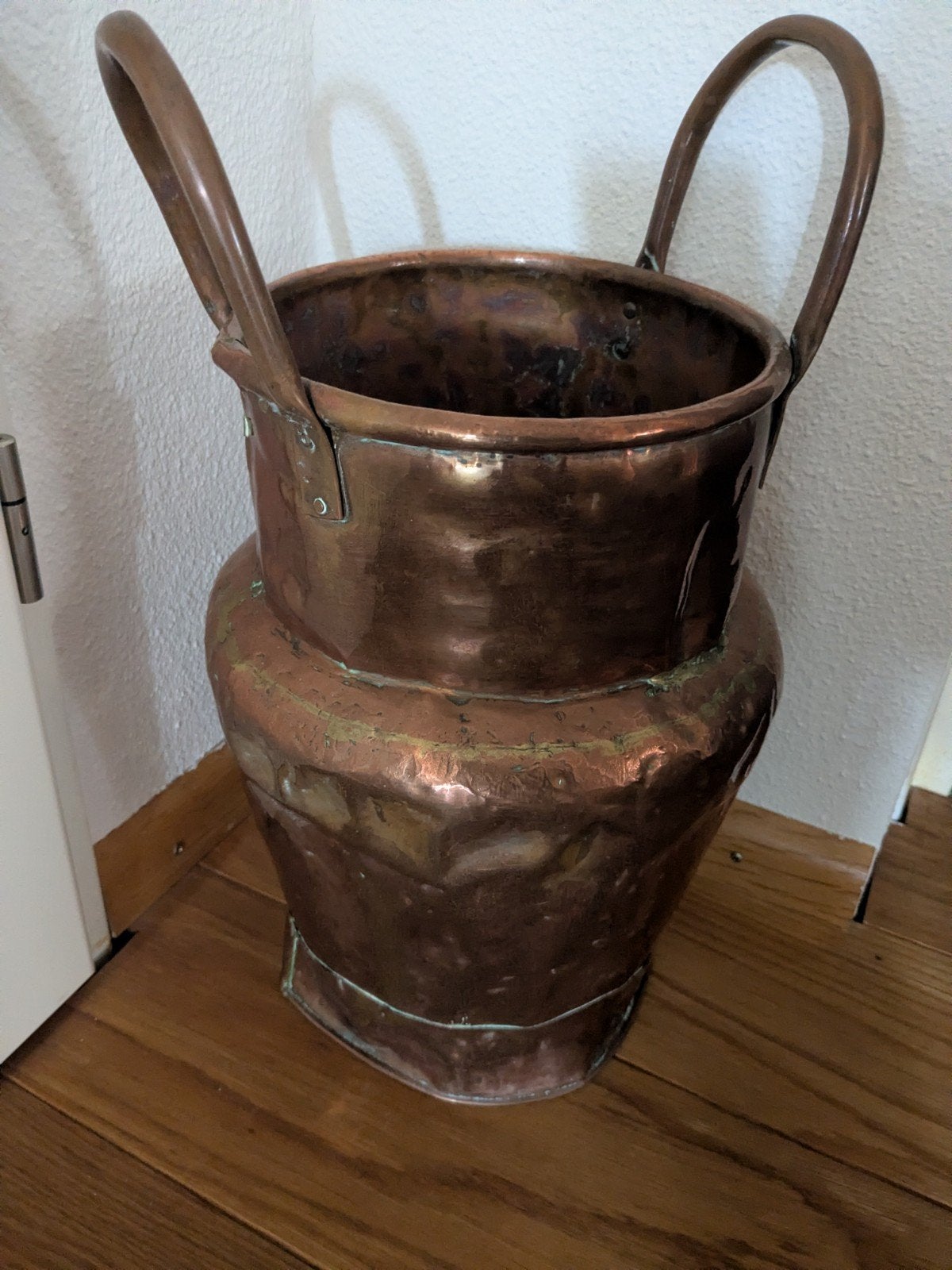 Antieke Koperen Melkbus met Handvatten, Ophalen, Koper