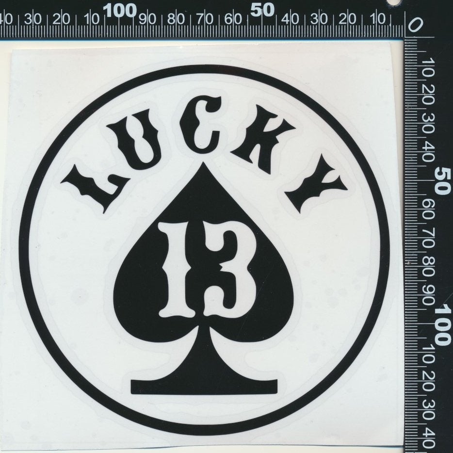 Sticker: Lucky 13 (Transparant - 2), Verzenden, Zo goed als nieuw, Auto of Motor