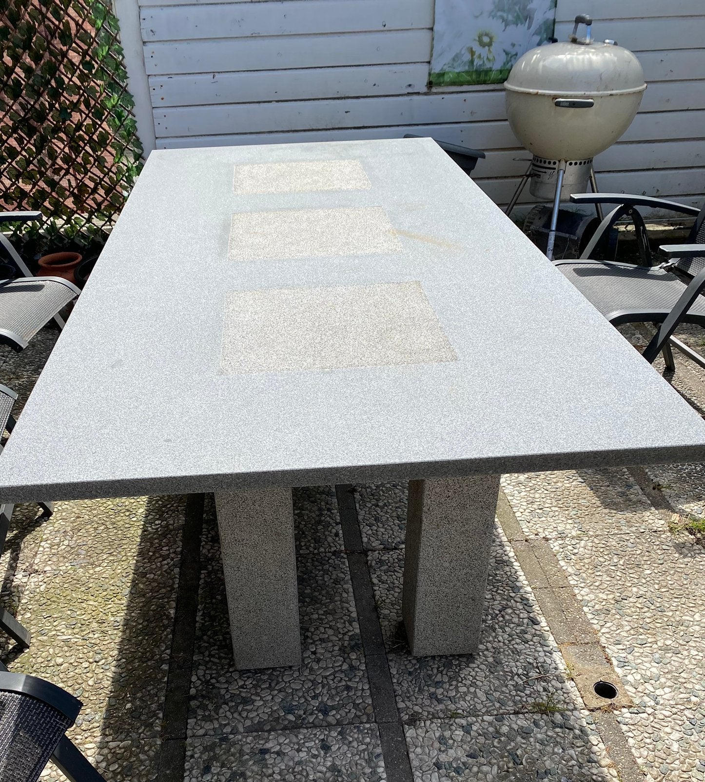 Tuintafel Belgisch hardsteen, Ophalen, Gebruikt, Rechthoekig, Overige materialen