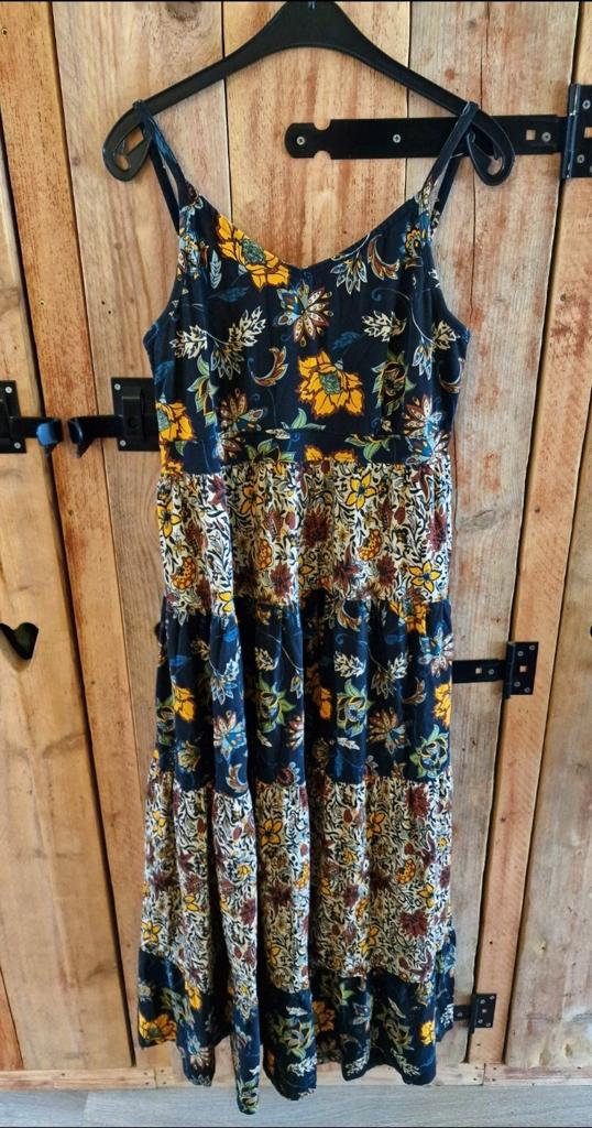 Prachtige katoenen bohemian maxi jurk maat 42/44, Kleding | Dames, Jurken, Verzenden, Maat 42/44 (L), Zo goed als nieuw, BPC