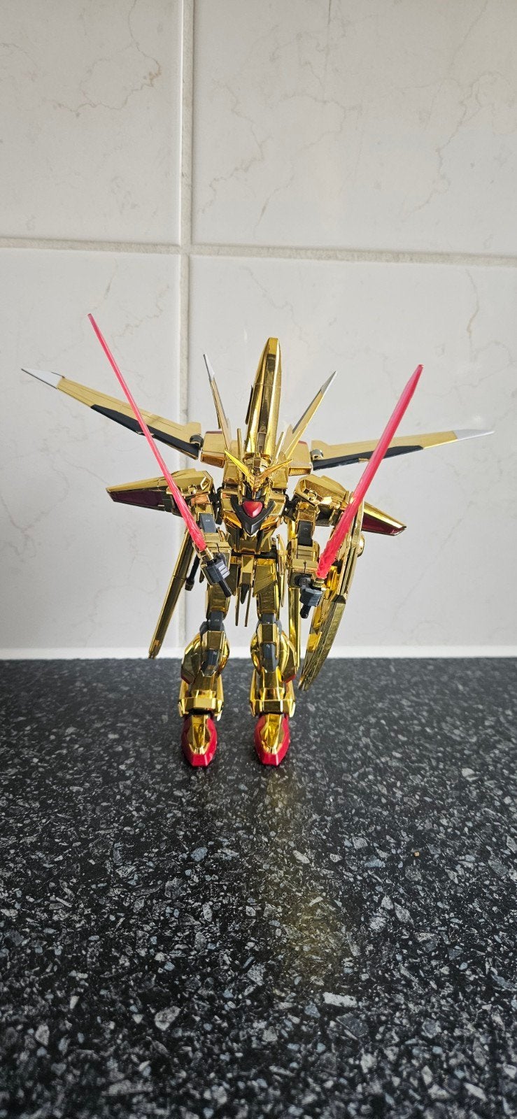 Gundam Oowashi Akatsuki ORB-01 – gouden Gundam figuur, Verzamelen, Transformers, G1, Ophalen