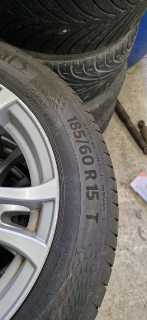 Lichtmetalen velgen 15 inch 5x112 Continental UltraContact, Auto-onderdelen, Banden en Velgen, 15 inch, Banden en Velgen, Zomerbanden