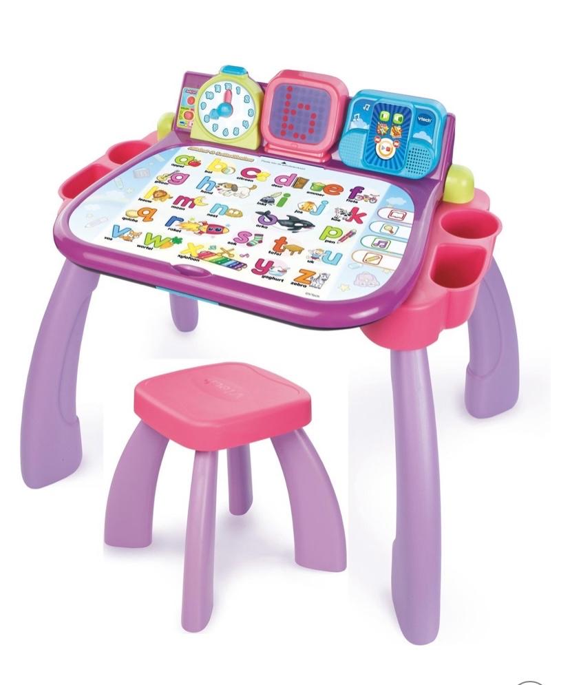 VTech Magisch Speel- en Leer Bureau met Krukje, Kinderen en Baby's, Speelgoed | Educatief en Creatief, Ophalen of Verzenden, Zo goed als nieuw