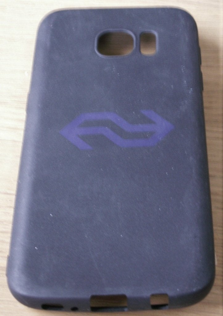 NS telefoonhoesje zwart met blauw NS logo, Ophalen of Verzenden, Nieuw, Trein, Overige typen