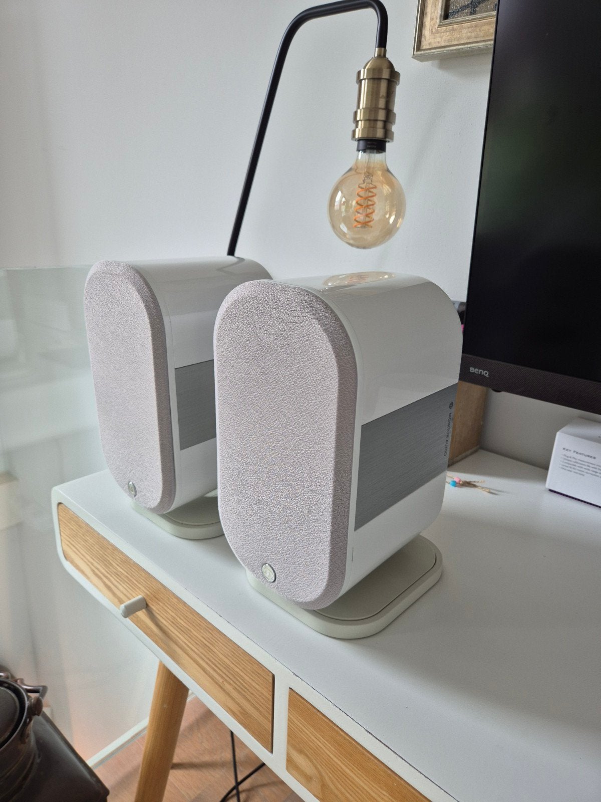 Monitor audio apex A10 speakers in perfecte staat (wit), Overige systemen, 70 watt of meer, Zo goed als nieuw, Overige spelers