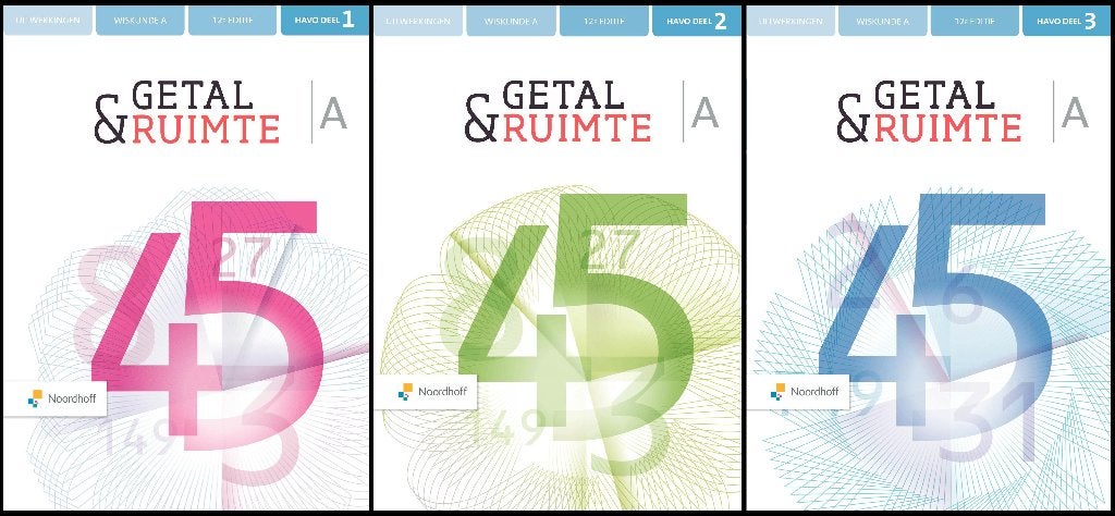 Uitwerkingen Getal & Ruimte HAVO A Deel 1 t/m 3. 12e editie., Boeken, Wiskunde A, Ophalen of Verzenden, Noordhoff Uitgevers, HAVO