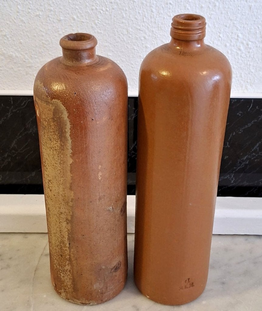2 Oude Jenever Kruikjes (Vaas) - 30 cm, Ophalen of Verzenden