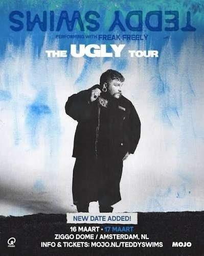 Teddy Swims - The Ugly Tour - 17 maart - 2 tickets - 1e ring, Twee personen, Maart