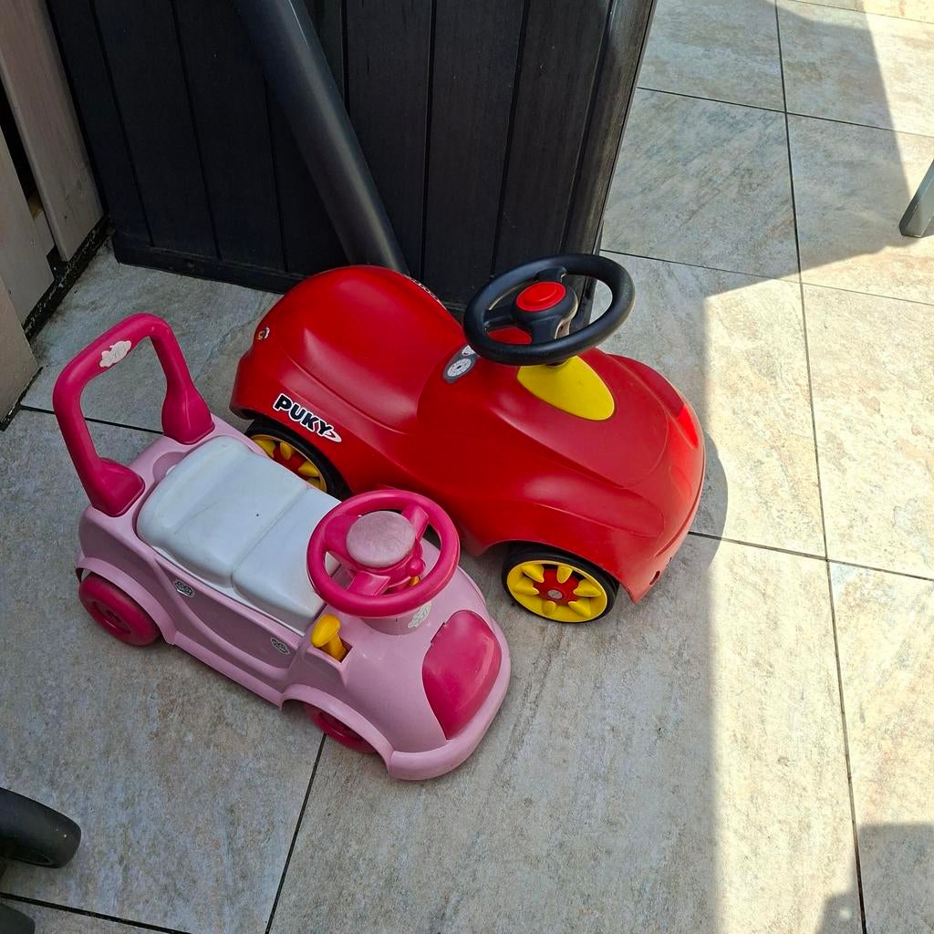 Gratis Puky loopauto en roze loopvoertuig, Kinderen en Baby's, Speelgoed | Buiten | Voertuigen en Loopfietsen, Ophalen of Verzenden