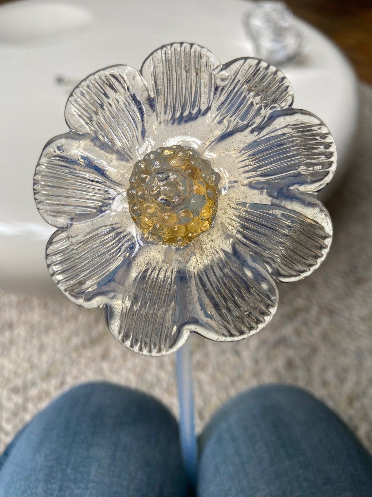 2x Vintage Murano glazen bloemen, Ophalen of Verzenden