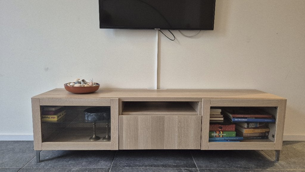 TV-meubel (Besta) gratis, Gebruikt, 100 tot 150 cm, Ophalen of Verzenden, Minder dan 100 cm