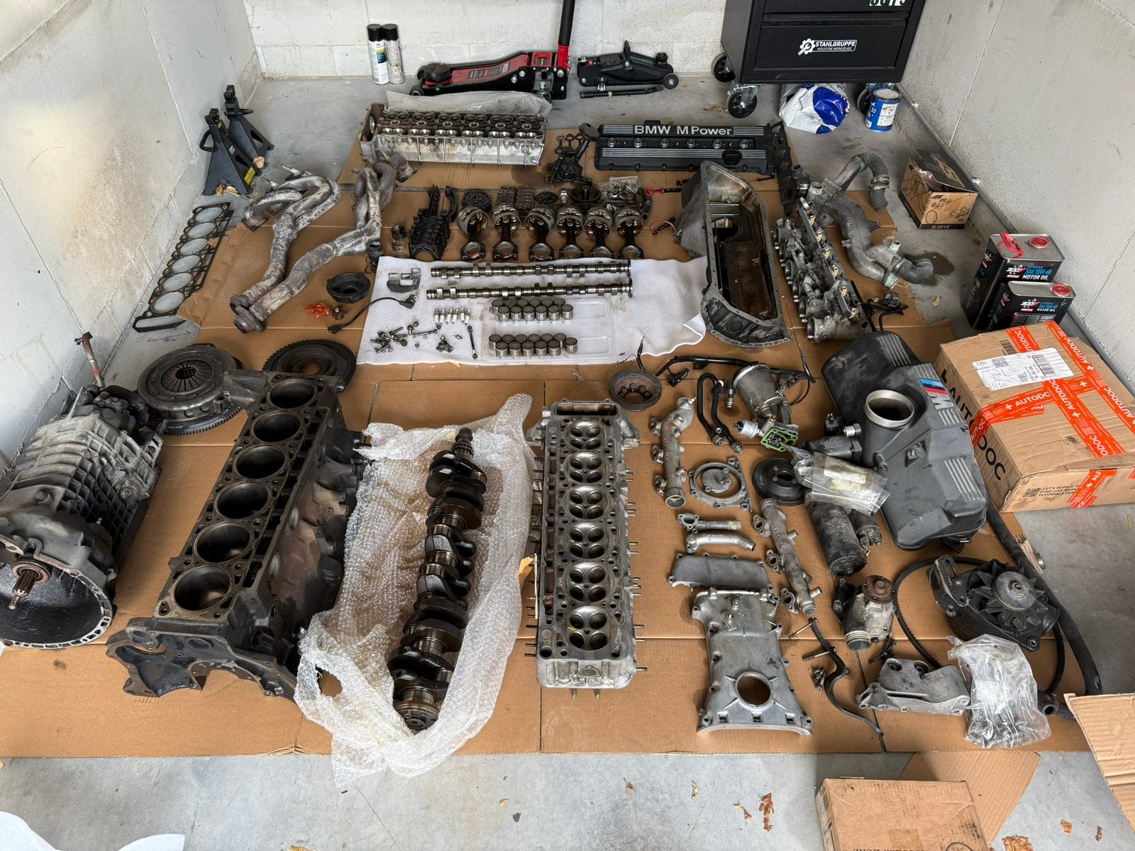 BMW S38 B36 E34 M5 motorblok compleet, Ophalen, Gebruikt, BMW