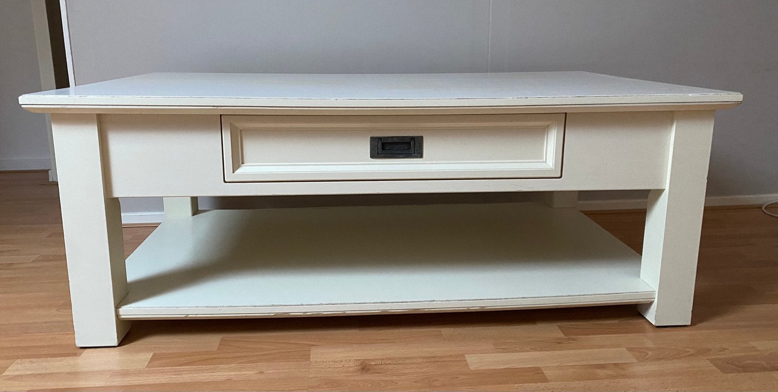 Witte salontafel, Ophalen, Gebruikt, 100 tot 150 cm, 50 tot 100 cm