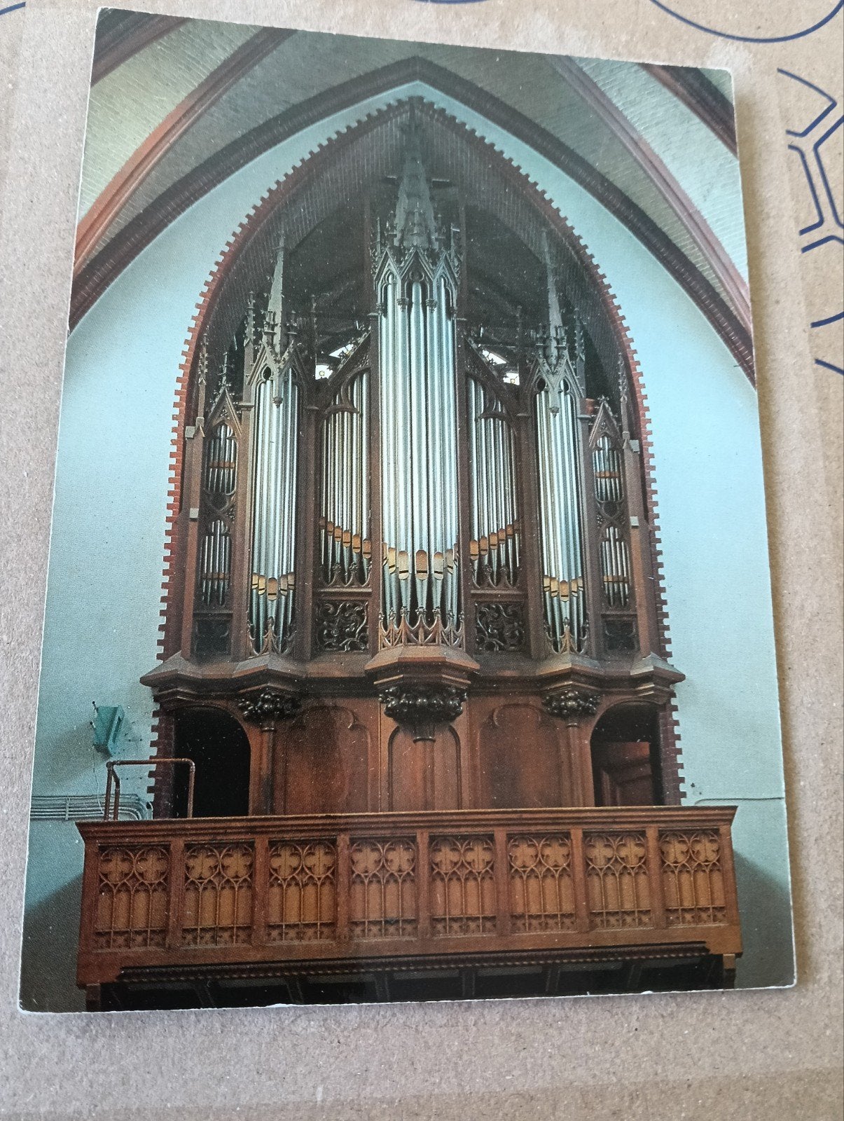 Ansichtkaart R.K. Kerk St. Nicolaasga Ypma-orgel 1870, Ophalen of Verzenden, 1980 tot heden, Ongelopen, Friesland