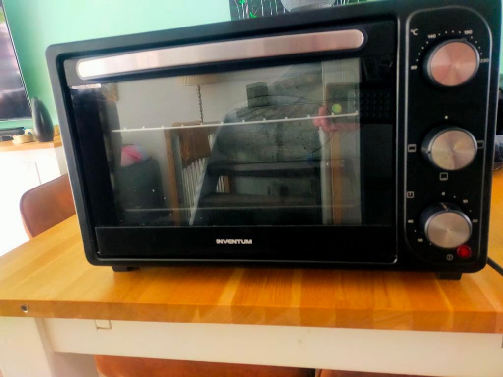 Inventum Oventje 1380W - Ideaal voor thuis en camping!, Witgoed en Apparatuur, Ovens, Minder dan 45 cm, Gebruikt, Minder dan 45 cm
