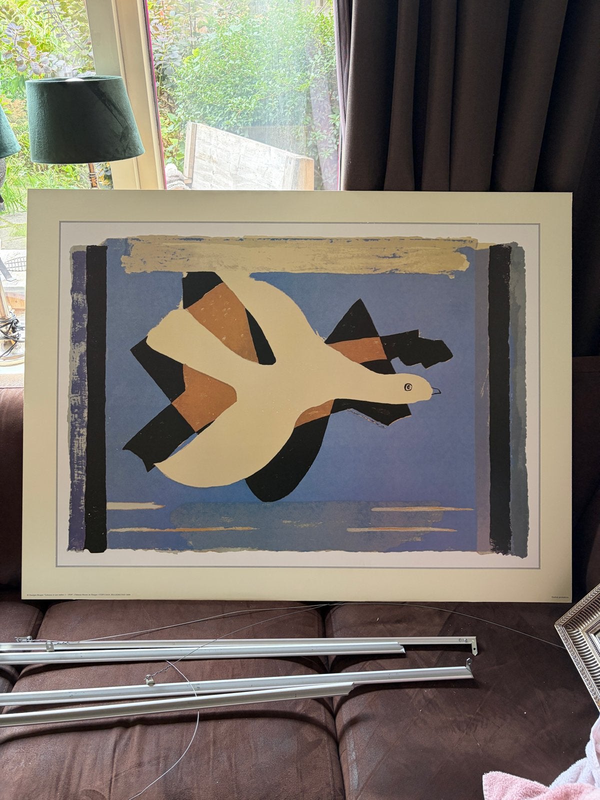 Georges Braque "L'oiseau et son ombre 1 - 1959" Print, Ophalen, Papier/karton, Print, Dieren