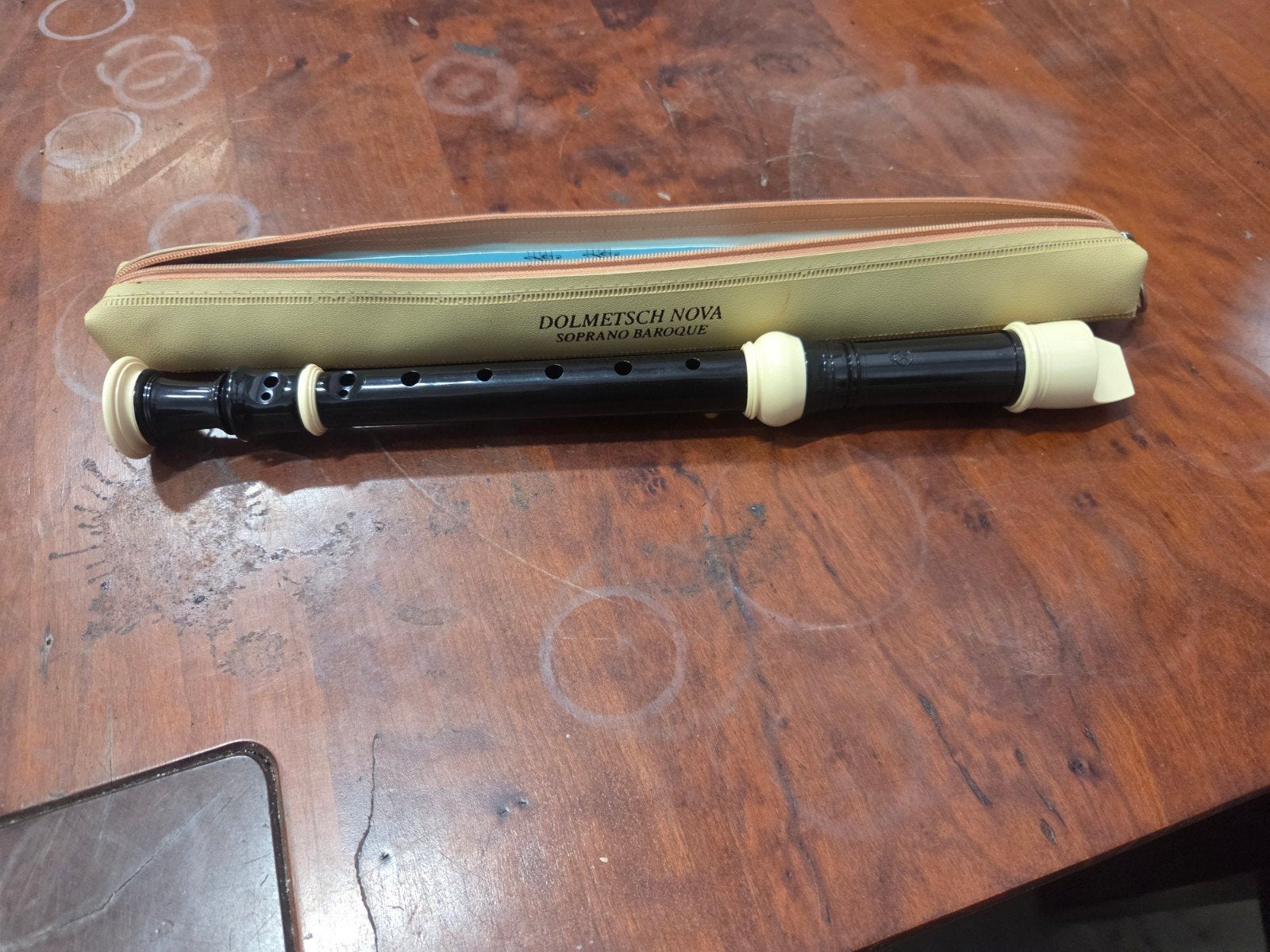 Dolmetsch Nova Soprano Barok Blokfluit met Hoes, Ophalen of Verzenden, Zo goed als nieuw, Sopraan of Sopranino, Met koffer, hoes of etui