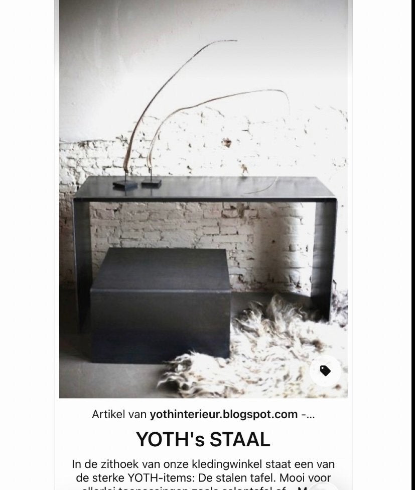Zwart stalen tafel, Ophalen