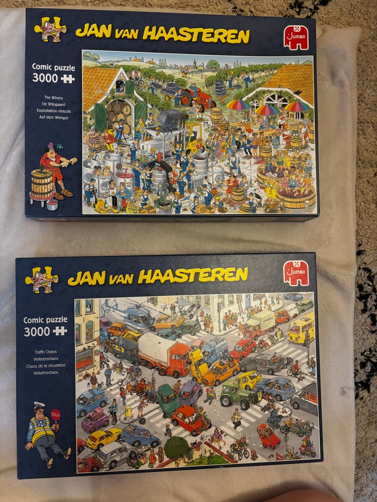 Jan van Haasteren Puzzels - 3000 stukjes, Hobby en Vrije tijd, Denksport en Puzzels, Ophalen, Meer dan 1500 stukjes, Gebruikt