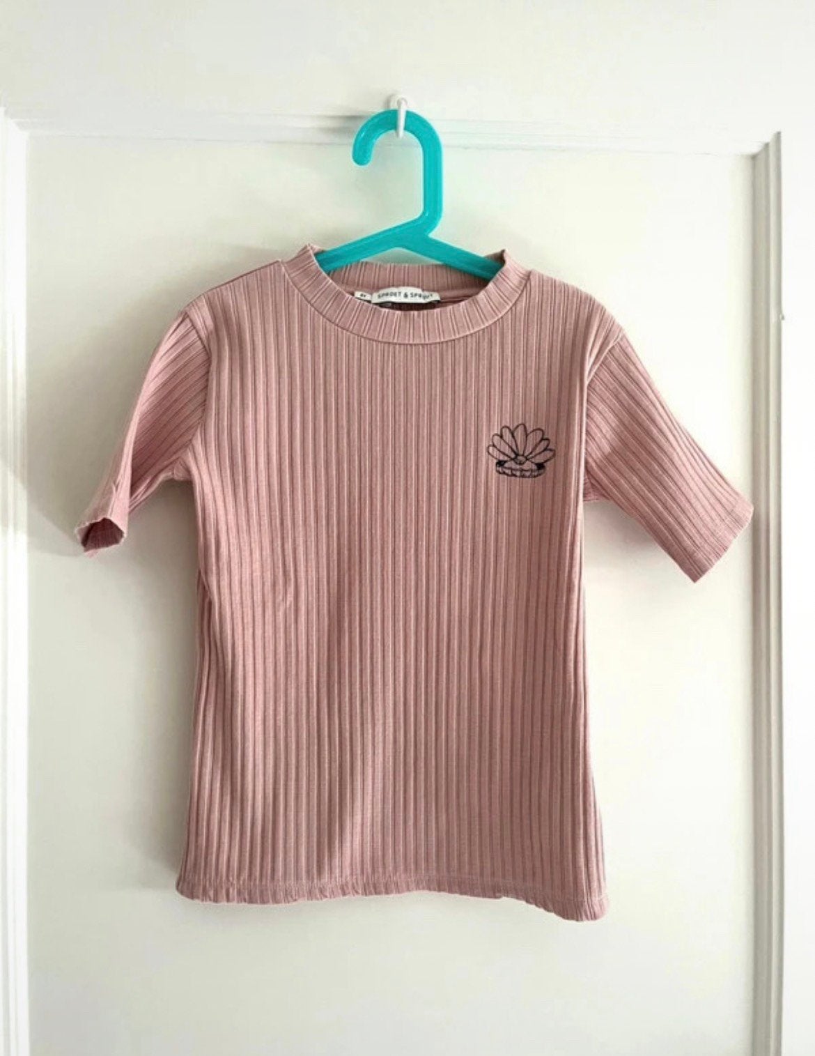 Shirt meisje roze schelp maat 8 jaar zgan, Ophalen of Verzenden, Zo goed als nieuw, Meisje, Shirt of Longsleeve