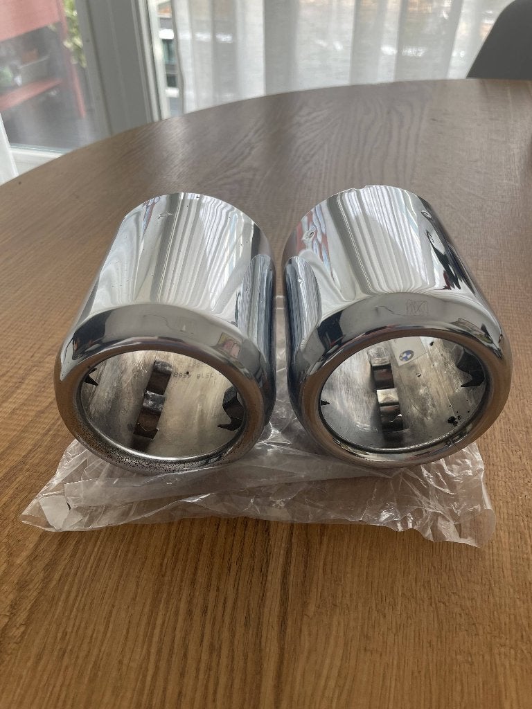 OEM BMW MINI uitlaat sierstukken 2x Ø90mm – NIEUWSTAAT, Ophalen of Verzenden, Nieuw, Mini