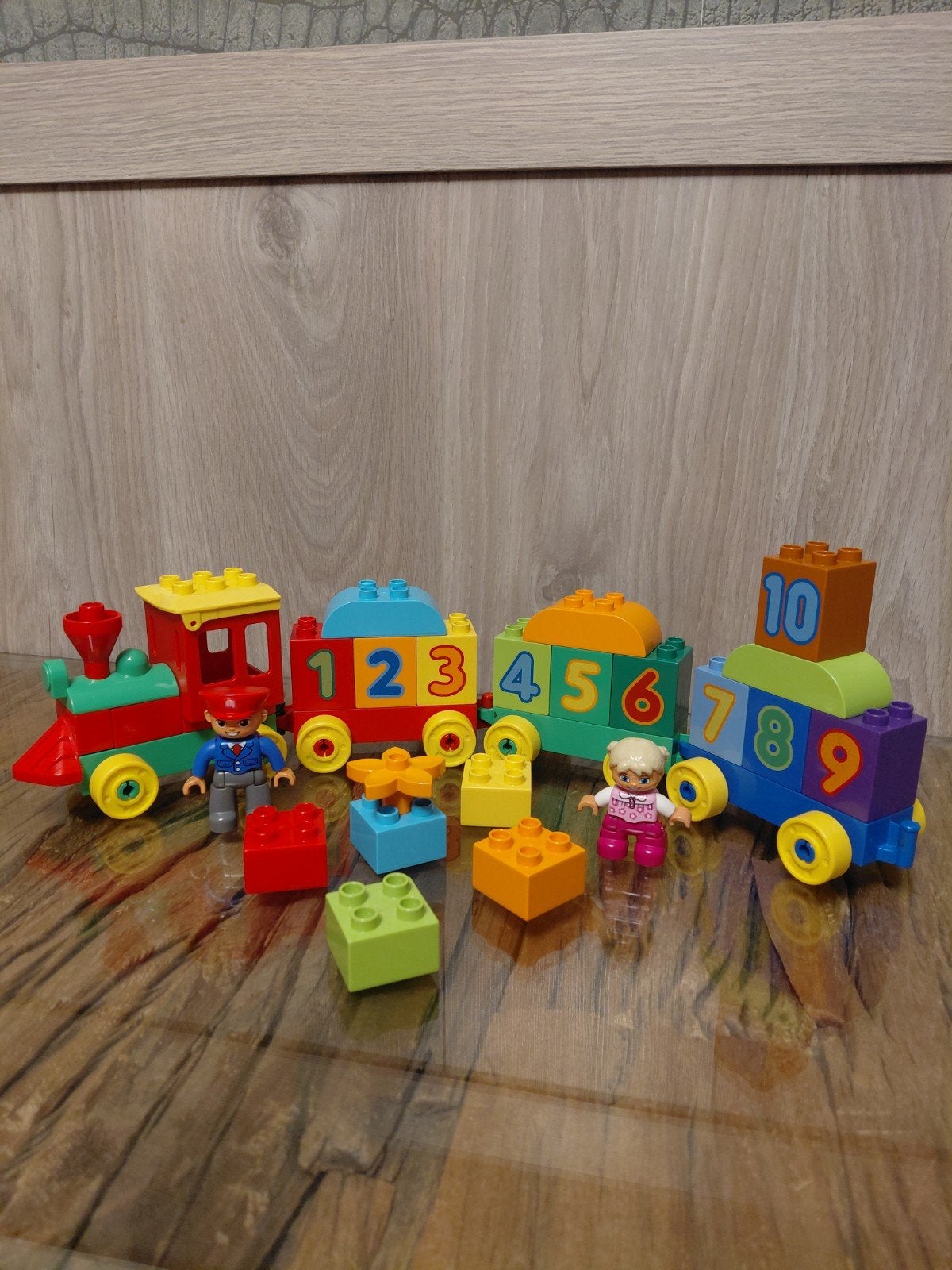 LEGO Duplo cijfer trein 1-10 met machinist en kind, Ophalen of Verzenden, Duplo