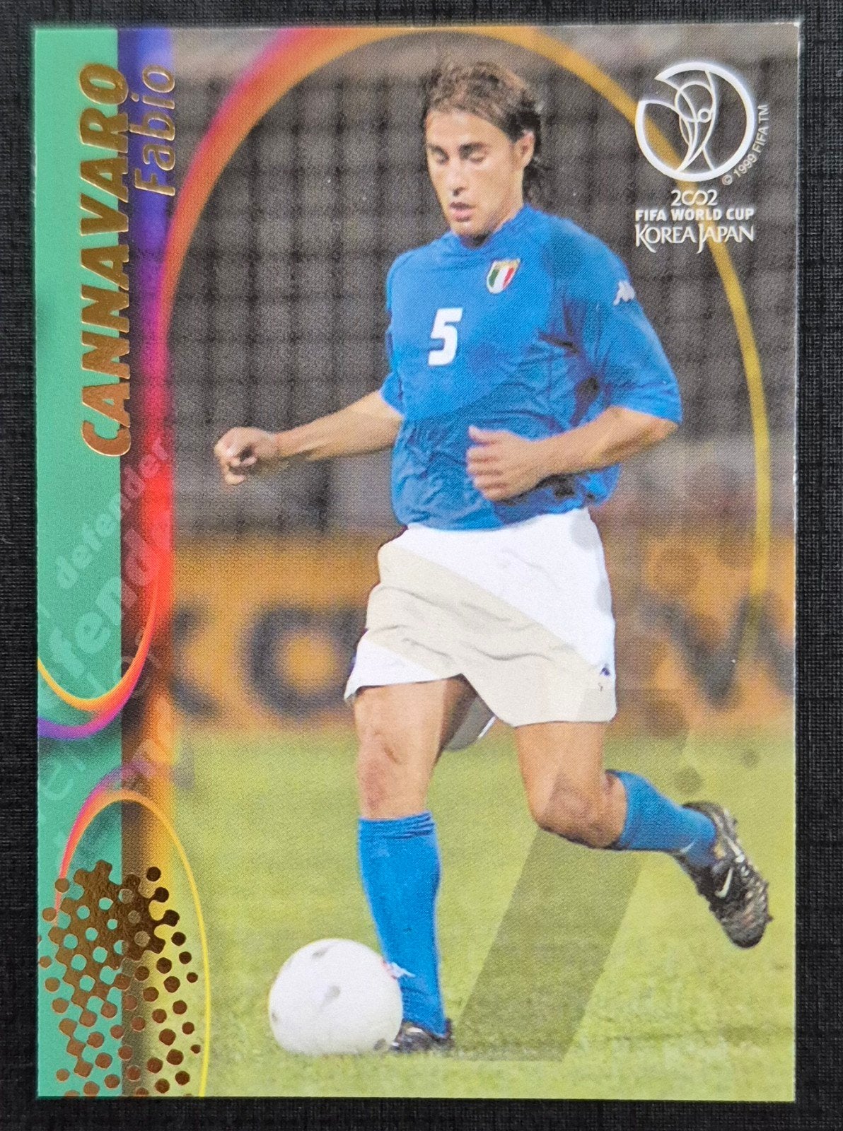 Panini Fabio Cannavaro - Italië, WK 2002, Ophalen of Verzenden, Zo goed als nieuw, Buitenlandse clubs, Poster, Plaatje of Sticker